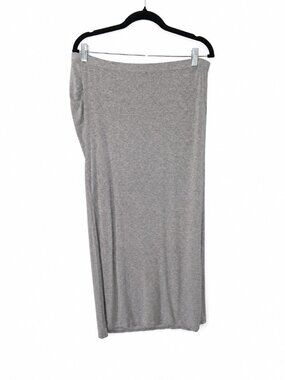 Vince Camuto Gray Knit Side Slit Pull-On Maxi Skirt Size L